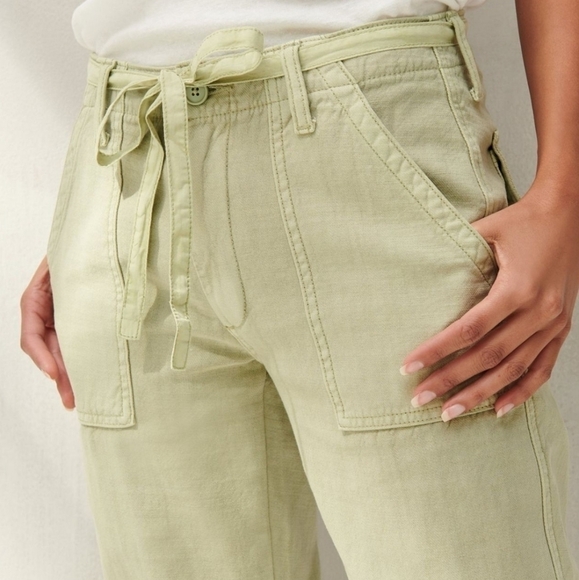 Pink and White Lucky Mid Rise Utility Pants - Picture 4 of 7